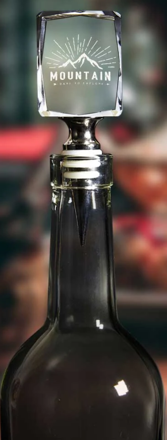*2D CRYSTAL WINE BOTTLE STOPPER