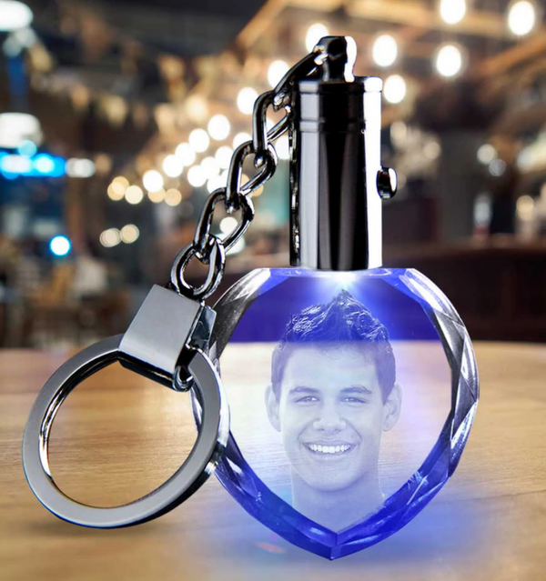 *2D PHOTO CRYSTAL KEYCHAIN-HEART