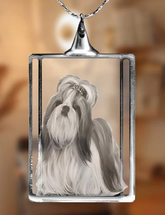 2D PHOTO CRYSTAL NECKLACE-SQUARE