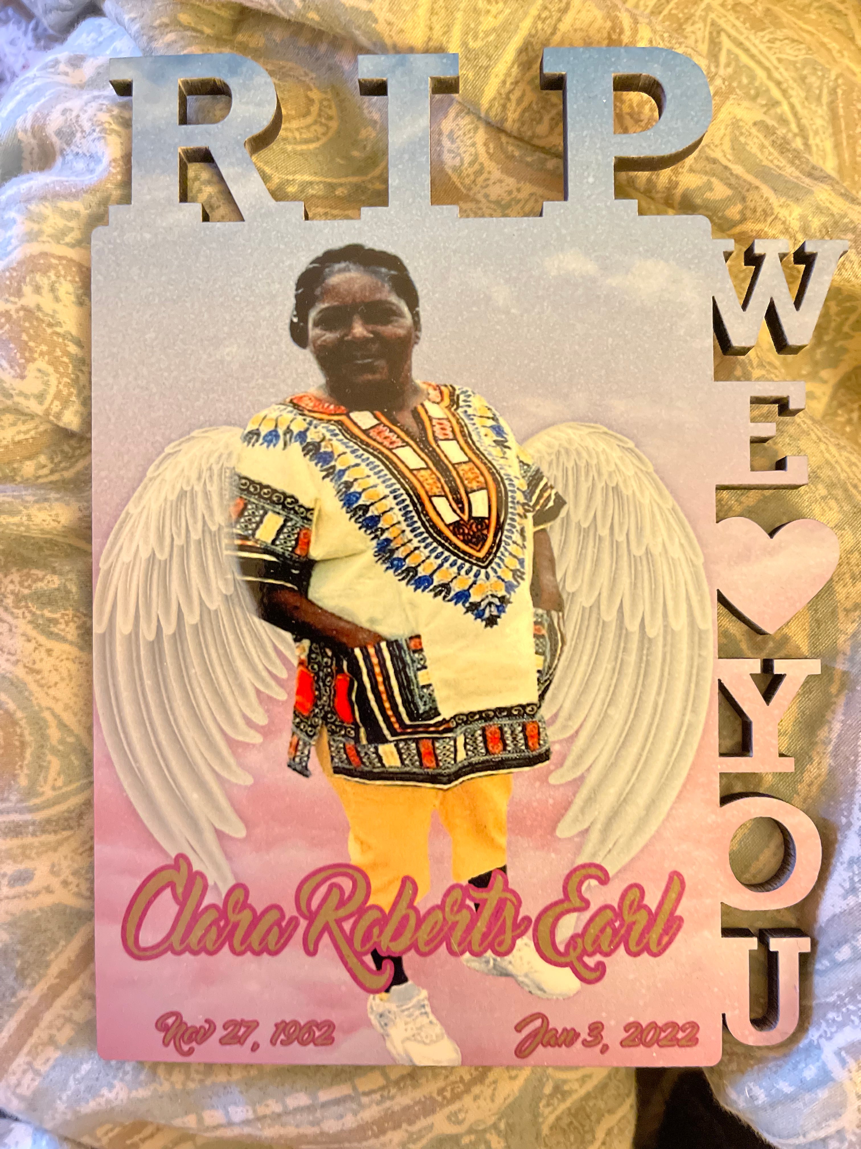 Custom RIP We Love You Frame – Rich Boys Custom Gifts