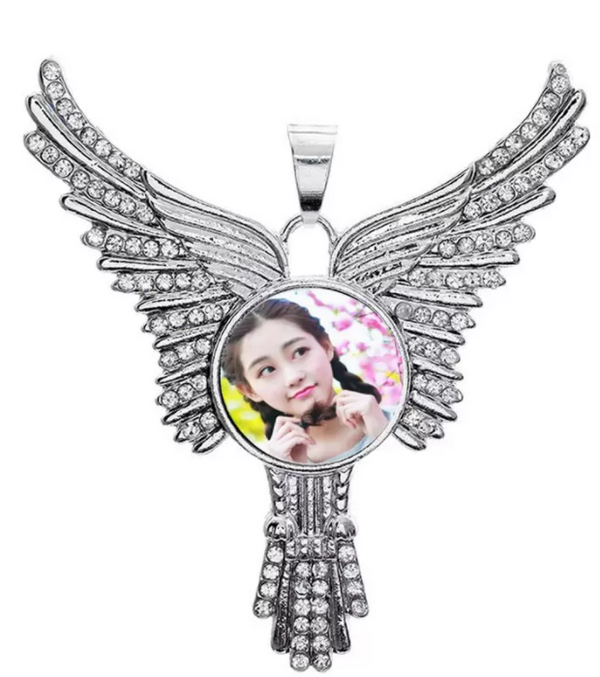Large Angel Wing Sublimation Necklace