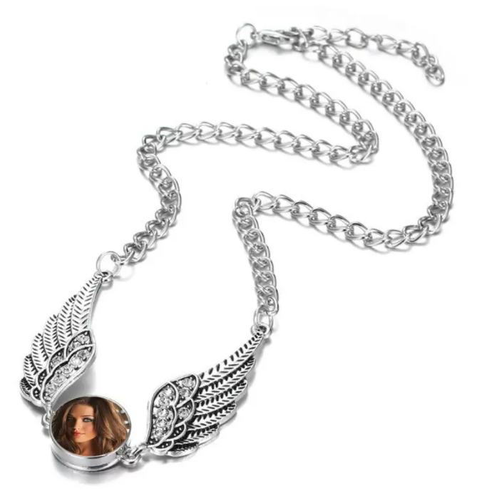 Angel wings necklace pendant for Sublimation