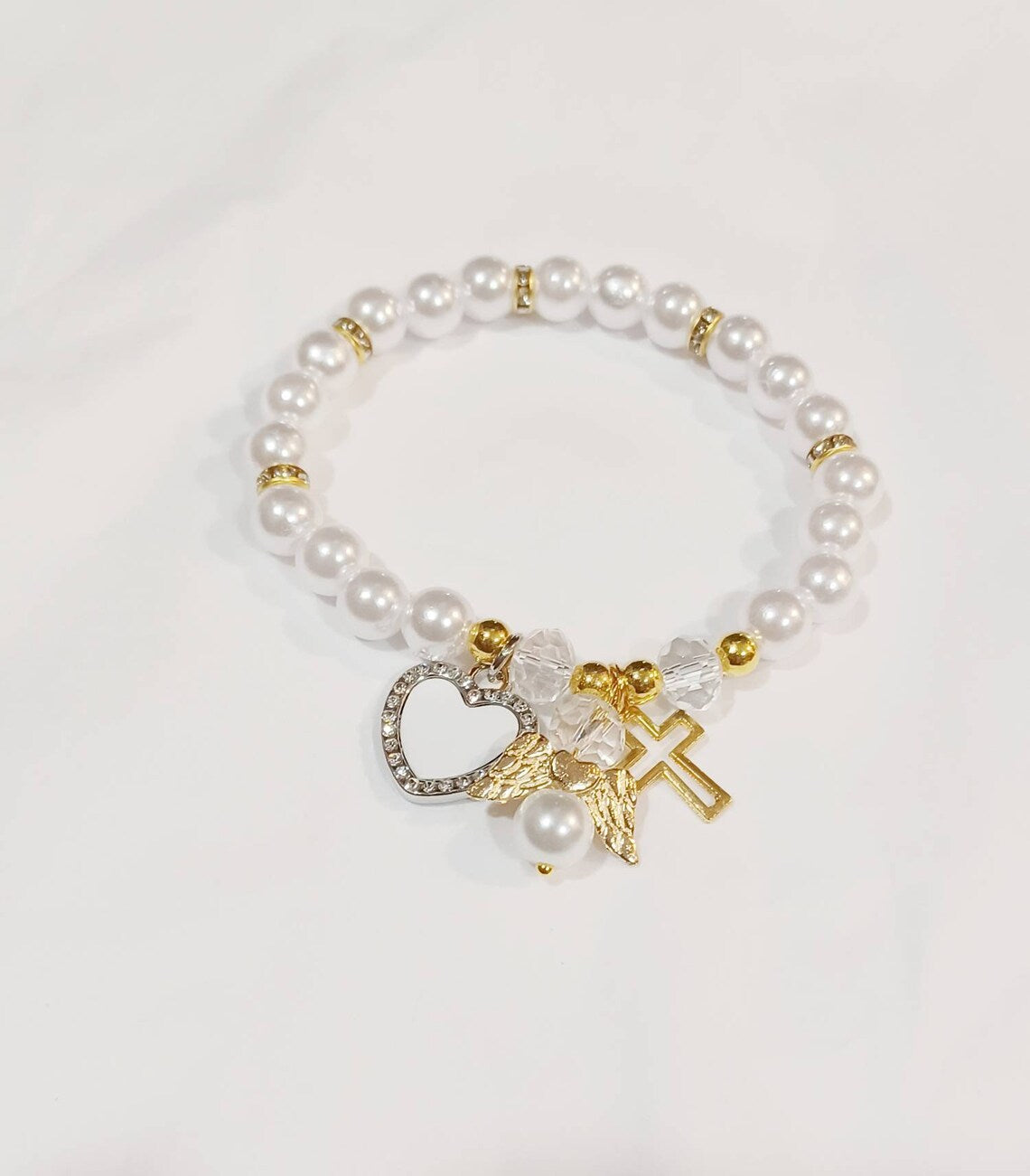 Heart, Wing, Cross Bracelet-Custom
