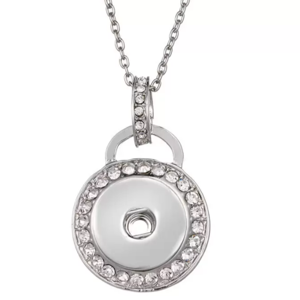 Sublimation trendy button necklace pendant