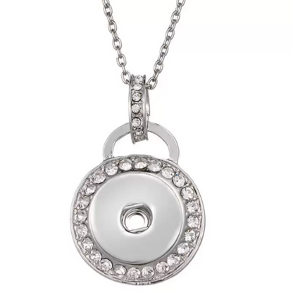 Sublimation trendy button necklace pendant