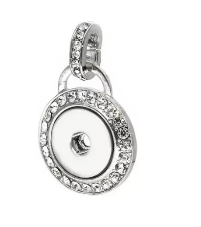 Sublimation trendy button necklace pendant