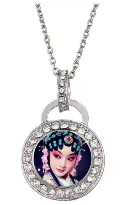 Sublimation trendy button necklace pendant