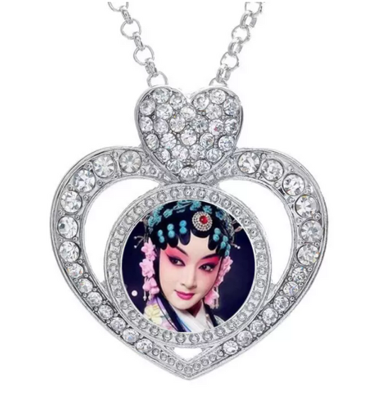 Sublimation heart love necklace